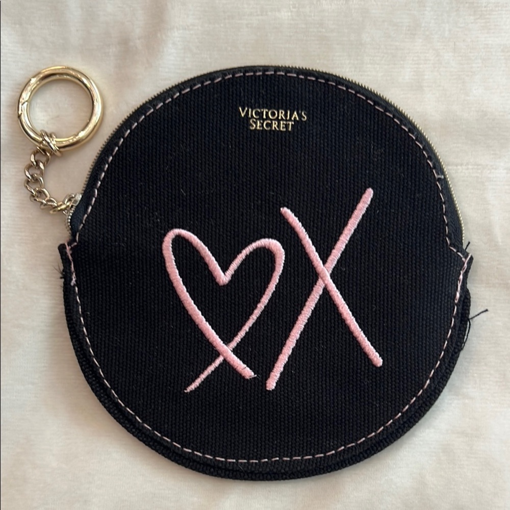 Victoria's Secret Black and Pink Coin Purse
